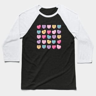 Valentines Day Candy Hearts Baseball T-Shirt